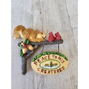 Squirrel cardinal cabin ornament Xmas tree decor